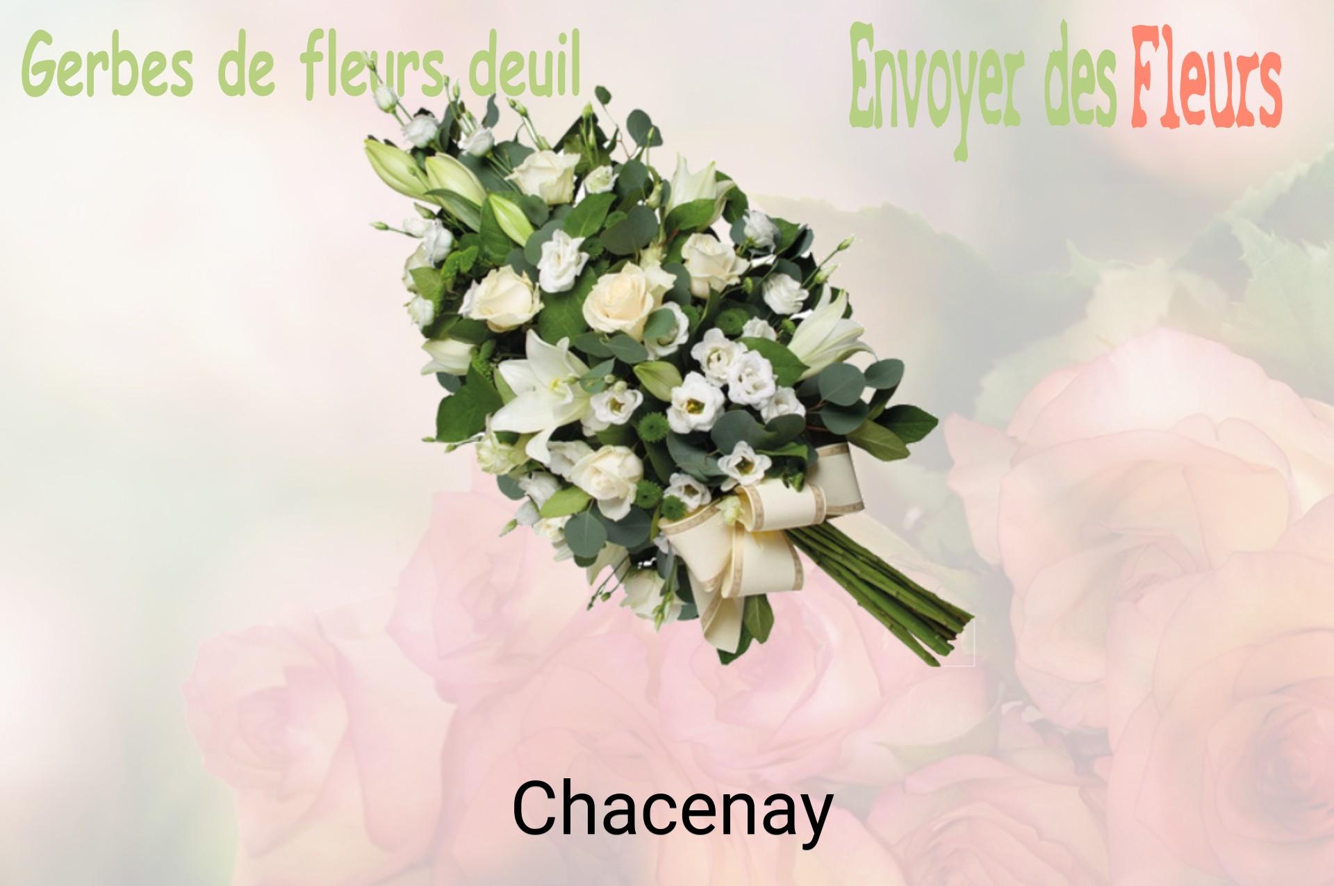 Gerbe de fleurs de deuil livrée à Chacenay